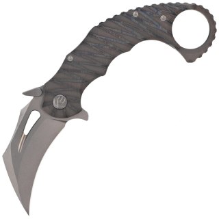 Nóż składany Kubey KB Wrath Karambit Flame Titanium, Beadblasted M390 by MUZI Design (KB271B) Kubey Knife