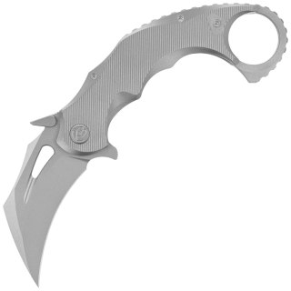 Nóż składany Kubey KB Wrath Karambit Grey Titanium, Beadblasted M390 by MUZI Design (KB271A) Kubey Knife