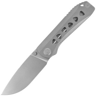 Nóż składany Kubey KB Knives Zephyr Gray Titanium, Silver Bead Blasting M390 by K.C. Spiron (KB470A) Kubey Knife