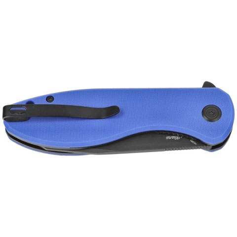 Nóż składany Kubey Master Chief Blue G10, Blackwashed 14C28N by Keanu Alfaro (KU358P) Kubey Knife