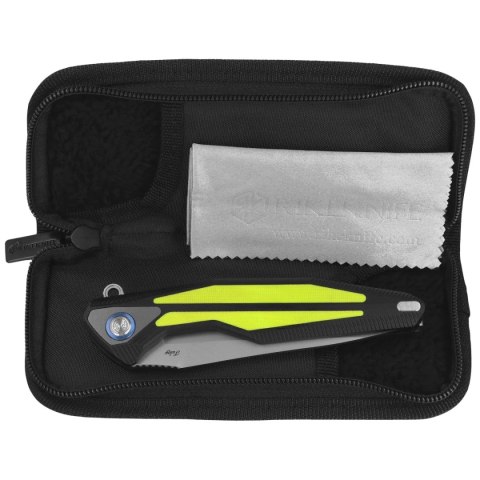 Nóż składany Rike Knife Tulay Black / Fluorescent Green Inlay, Matted 154CM (RK-TULAY-BFG) RikeKnife Co. Ltd.