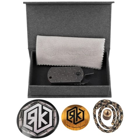 Nóż składany Rike Knife Venom LE Dark Gray Titanium, Battle-Worn DLC M390 by Six Fingers (RK-Venom-DG LE) RikeKnife Co. Ltd.