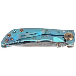 Nóż składany Spartan Blades Harsey Folder 3.25 Plague Doctor Green Titanium, Stonewashed MagnaCut by William W. Harsey (SF10 Cus Spartan Blades