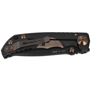 Nóż składany Spartan Blades Harsey Folder ''Gold Helmet'' Titanium, Black PVD MagnaCut Spartan Blades