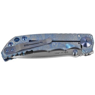 Nóż składany Spartan Blades Harsey Folder ''Paisley Blue'' Titanium, Stonewashed MagnaCut Spartan Blades