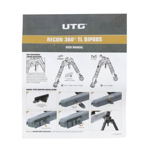 Dwójnóg Leapers UTG składany Recon 360 TL 8-12" Leapers