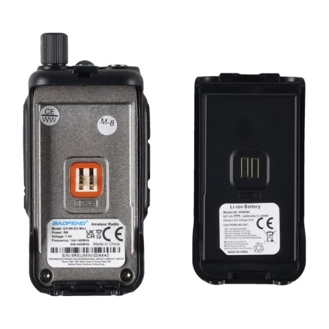 Krótkofalówka PMR Baofeng UV-5R EU Mini Gray VHF UHF Baofeng