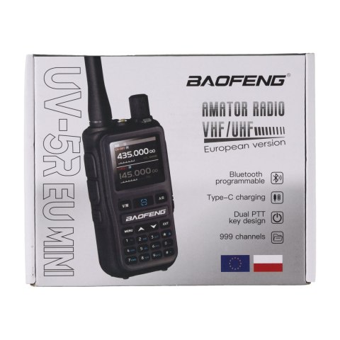Krótkofalówka PMR Baofeng UV-5R EU Mini Gray VHF UHF Baofeng