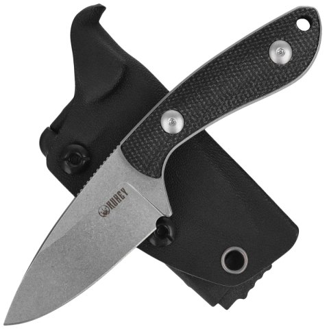 Noż Kubey Bloom Black Coarse Micarta, Beadblasted 14C28N by Scott Halpern (KU411A) Kubey Knife