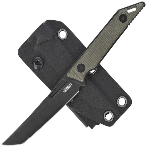 Nóż Kubey Goliath Green Micarta, Blackwashed 14C28N by Jake Hoback (KU430F) Kubey Knife