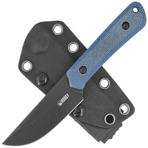 Nóż Kubey Thorn Blue Micarta, Blackwashed 14C28N by Scott Halpern (KU413D) Kubey Knife