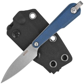 Nóż Kubey YAG SP Blue Micarta, Beadblasted 14C28N by Ostap Hel (KU452B) Kubey Knife