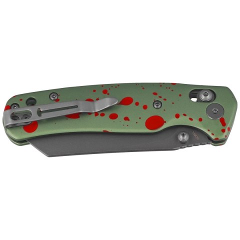 Nóż składany Bestechman Cicada's Wing Zombie Exclusive Green Aluminium, Gray PVD / Stonewashed 14C28N (BMK06-C-10) Bestechman by Bestech Knives