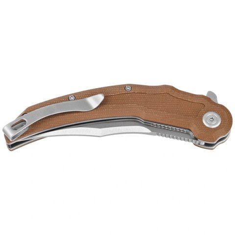 Nóż składany Kubey Crest Brown Micarta, Satin 14C28N by Yuze Zhong (KU346D) Kubey Knife