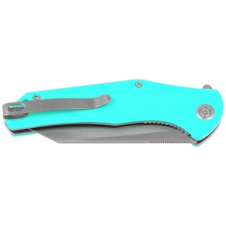 Nóż składany Kubey Flash KU158M, Light Blue G10, Satin San Mai M2 Kubey Knife