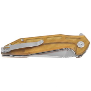 Nóż składany Kubey Nova KU117N, Yellow Ultem, Satin 14C28N Kubey Knife
