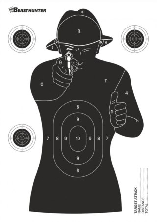 Tarcza sylwetka Beast Hunter Attack 10 szt.