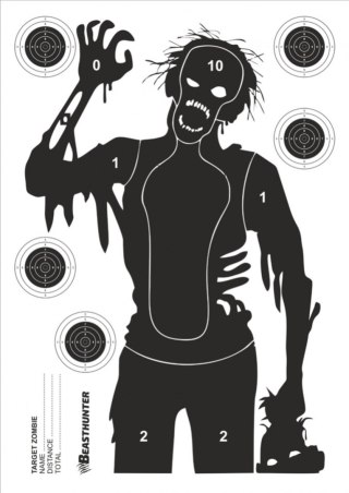 Tarcza sylwetka Beast Hunter Zombie 10 szt.