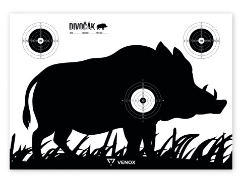 Tarcze papierowe Venox Dzik 61x43 cm 10 szt.