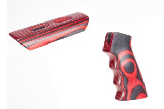 Laminatowy grip i baka policzkowa KLINSKY Red do EPIC TWO