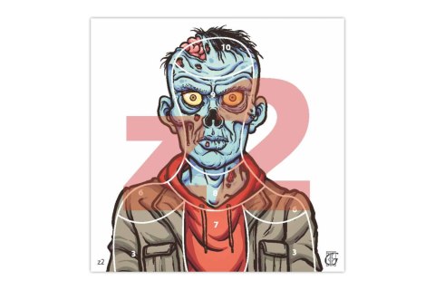 Tarcza wiatrówkowa 14x14 Zombie Z2 1szt.