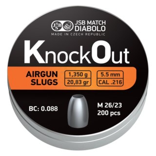 Diabolo JSB KO Slugs .216 5,5mm 1.350g 200szt