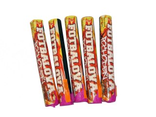 Latarka piłkarska czerwona + biały dym 25mm 5szt.