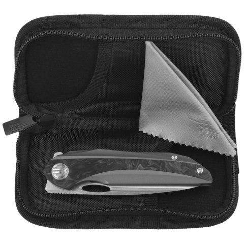 Nóż składany Bestech Senu Grey Titanium / Marble Carbon Fiber, Stonewashed / Satin CPM S90V by Kombou (BT2601B) Bestech Knives