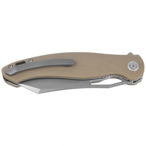 Nóż składany Kubey Drake Tan G10, Beadblasted AUS-10 by Maksim Tkachuk (KU239J) Kubey Knife