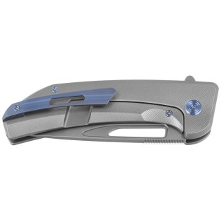 Nóż składany Kubey Hyperion Micro Milling Lines Titanium, Sandblasted CPM S35VN by Jelly Jerry (KB368G) Kubey Knife