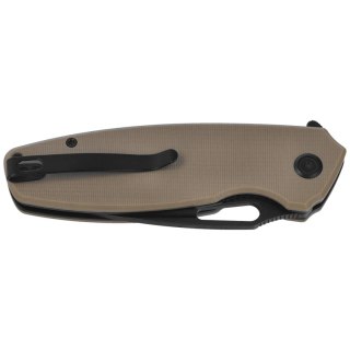 Nóż składany Kubey Tityus Tan G10, Blackwashed 14C28N (KU322U) Kubey Knife