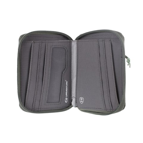 Portfel antykradzieżowy Lifeventure Recycled RFiD Bi-Fold Wallet - olive Lifeventure