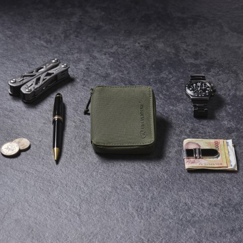 Portfel antykradzieżowy Lifeventure Recycled RFiD Card Wallet - olive Lifeventure