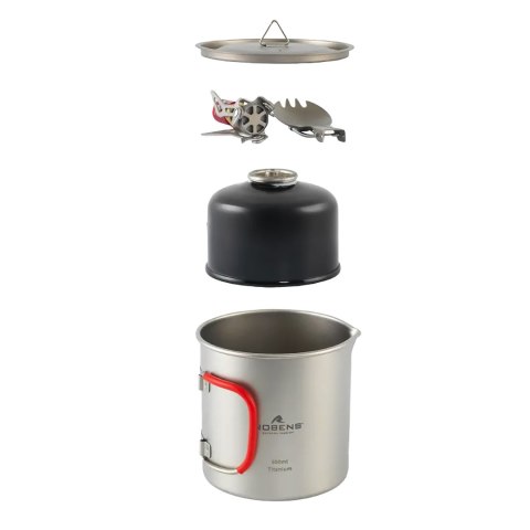 Zestaw do gotowania tytanowy Robens Fire Wisp Solo Cook Set Ultralight 650 ml - silver Robens