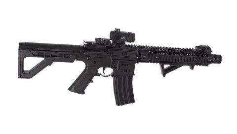 Crosman DPMS SBR Full Auto 4,5 mm z kolimatorem
