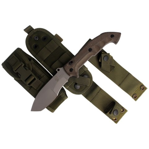 Nóż składany FOX Tracker Meskwaki, Green Micarta 135mm (FX-500) FOX