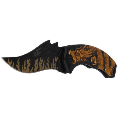 Nóż składany Herbertz Solingen Gold Dragon Aluminium, Black Blade (588813) Herbertz GmbH