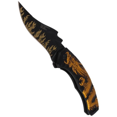 Nóż składany Herbertz Solingen Gold Dragon Aluminium, Black Blade (588813) Herbertz GmbH