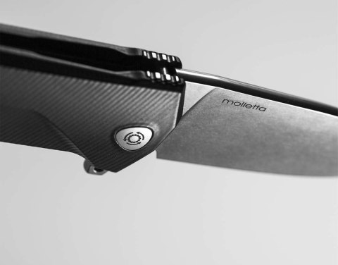 Nóż składany LionSteel KUR Black G10, Stonewashed Sleipner by Molletta (KUR BK) LionSteel