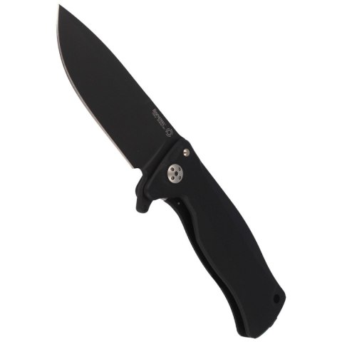 Nóż składany LionSteel SR11A Black Aluminum, Black Sleipner by Molletta (SR11A BB) LionSteel