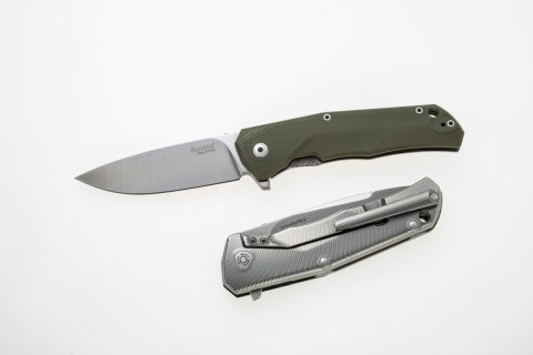 Nóż składany LionSteel T.R.E. G10 Green, Stone Washed Blade (TRE GGR) LionSteel