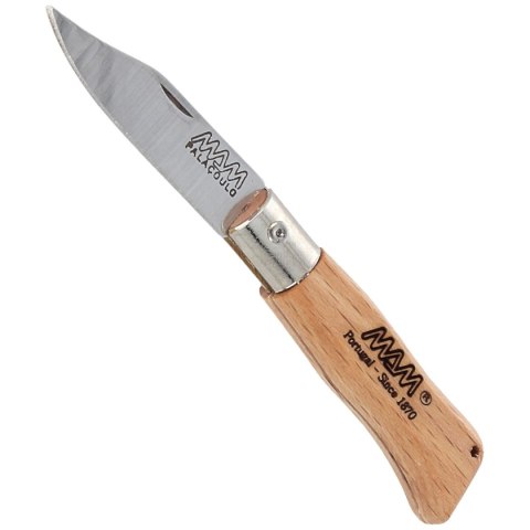 Nóż składany brelok MAM Douro Mini Light Beech Wood, Inox HW, Satin 420 (2003-LW) MAM