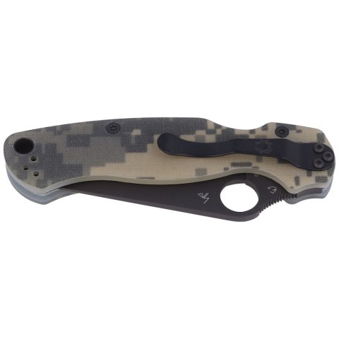 Nóż składany Spyderco Para Military 2 Digital Camo G10, Black DLC CPM S45VN by Sal, Eric Glesser (C81GPCMOBK2) Spyderco Inc.