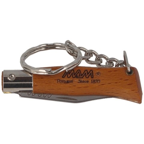 Nóż składany brelok MAM Douro Mini Light Beech Wood, Inox HW, Satin 420 (2002-LW) MAM