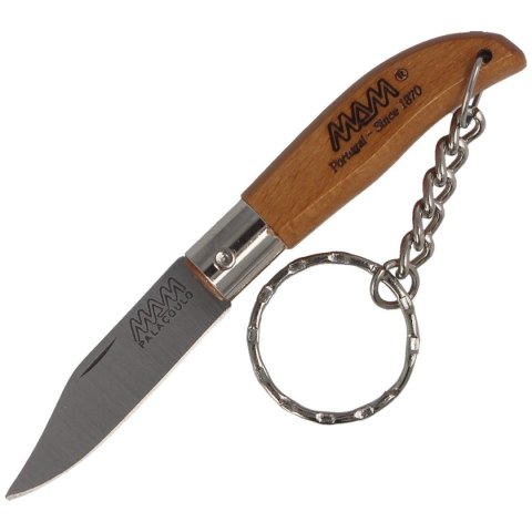 Nóż składany brelok MAM Iberica Mini, Dark Beech Wood, Inox HW, Satin 420 (2000-DW) MAM