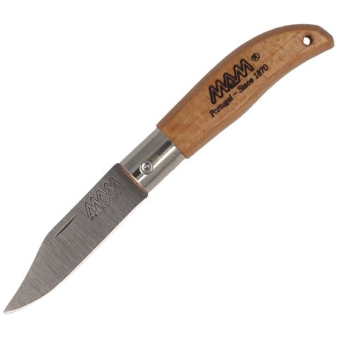 Nóż składany brelok MAM Iberica Mini Light Beech Wood, Inox HW, Satin 420 (2001-LW) MAM
