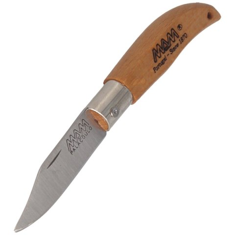 Nóż składany brelok MAM Iberica Mini Light Beech Wood, Inox HW, Satin 420 (2001-LW) MAM