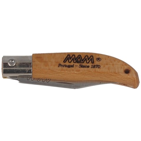 Nóż składany brelok MAM Iberica Mini Light Beech Wood, Inox HW, Satin 420 (2001-LW) MAM