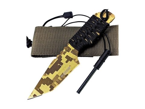 Nóż survivalowy Kandar Digital Desert z krzesiwem N126