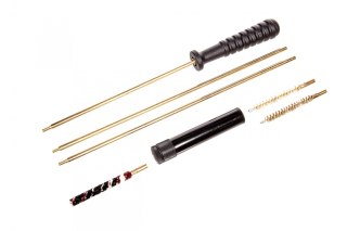 Zestaw mosiężny wycior + komplet szczotek w pudełku kal. 7,62 mm